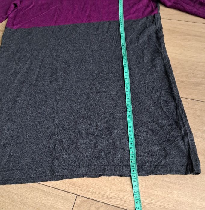 Jesienno zimowa sukienka sweterkowa dzianinowa długi sweter