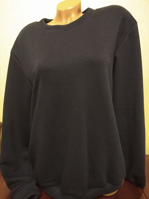 Класний Свитшот мужск, р.50,- трехнитка без начеса-темно синий