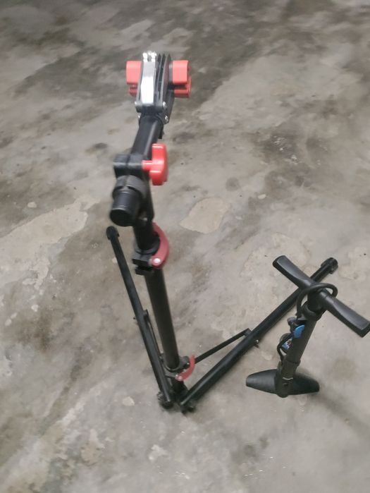 Suporte de reparação manutenção bicicleta + bomba de encher
