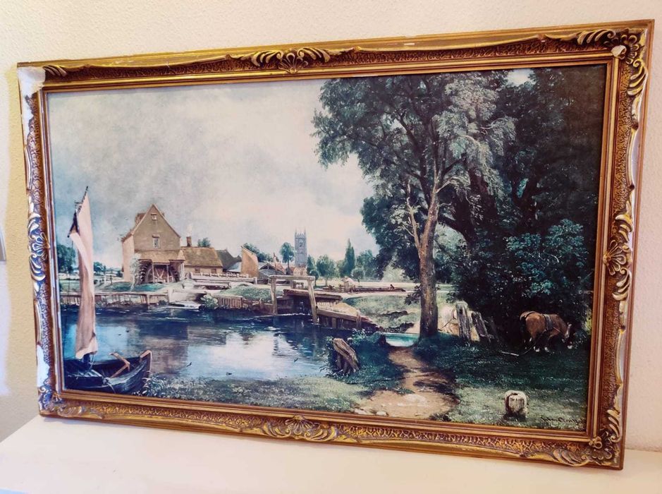 Quadro anos 80 - Óptimo Estado - Moldura em Gesso