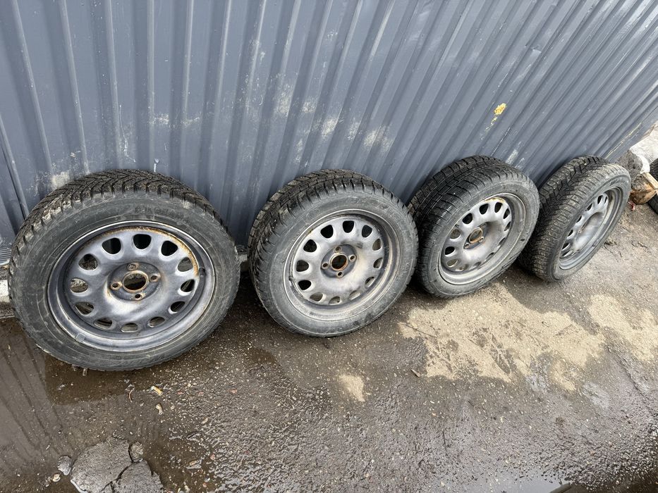 Koła stalowe 15 felgi serduszka 4x100 opony zimowe 185/55 r15