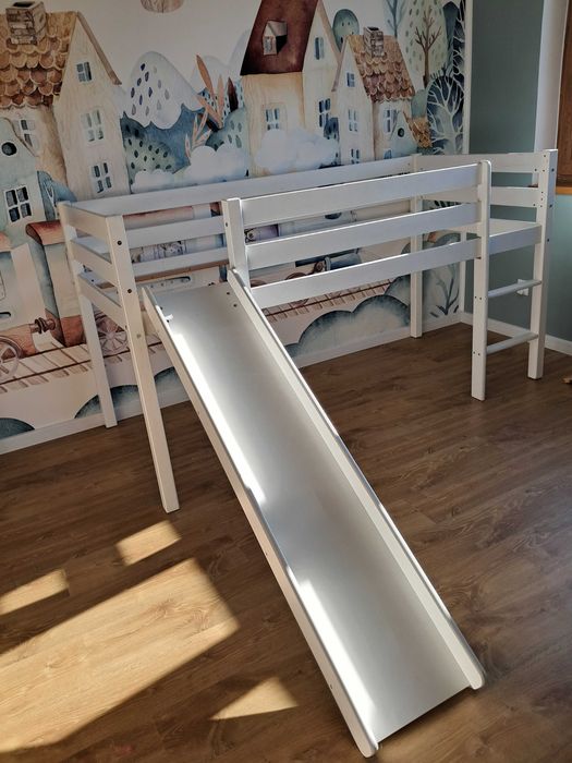 Łóżko piętrowe ze zjeżdżalnią 208X98 łóżeczko dla dziecka