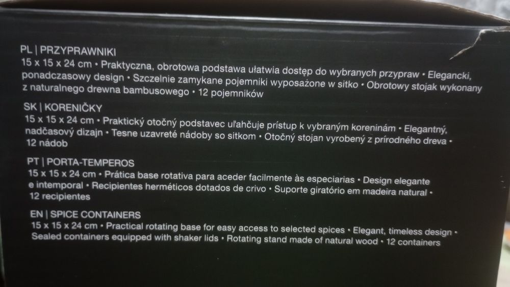 Stojak na przyprawy obrotowy