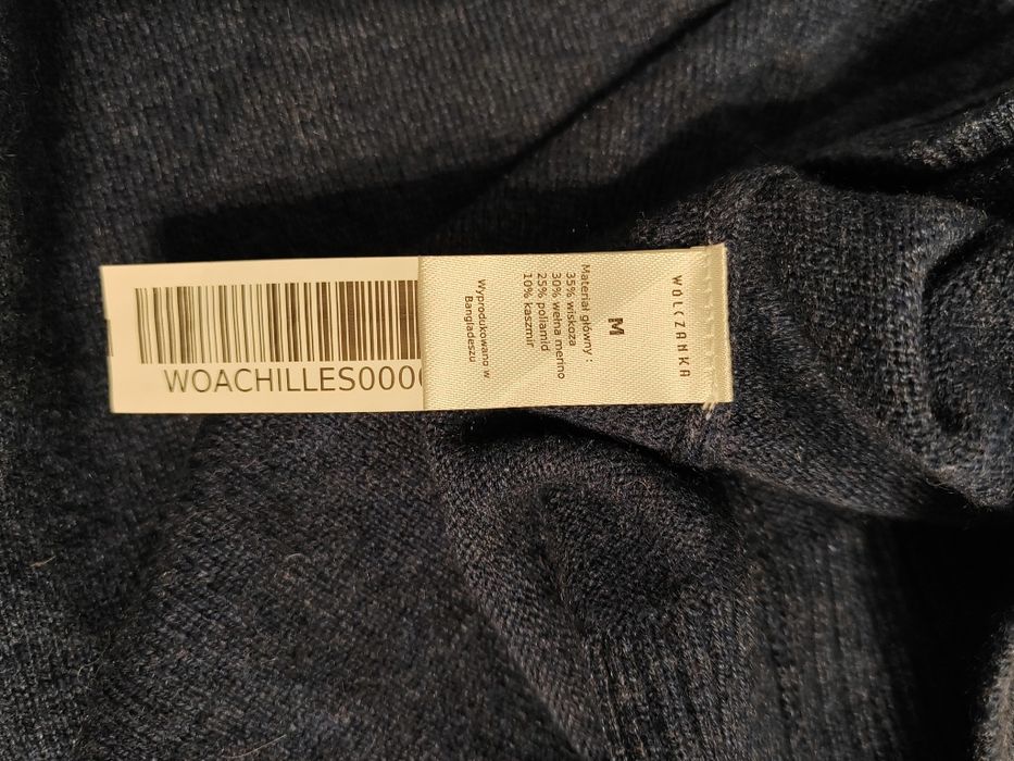 Sweter męski, granatowy, Wólczanka