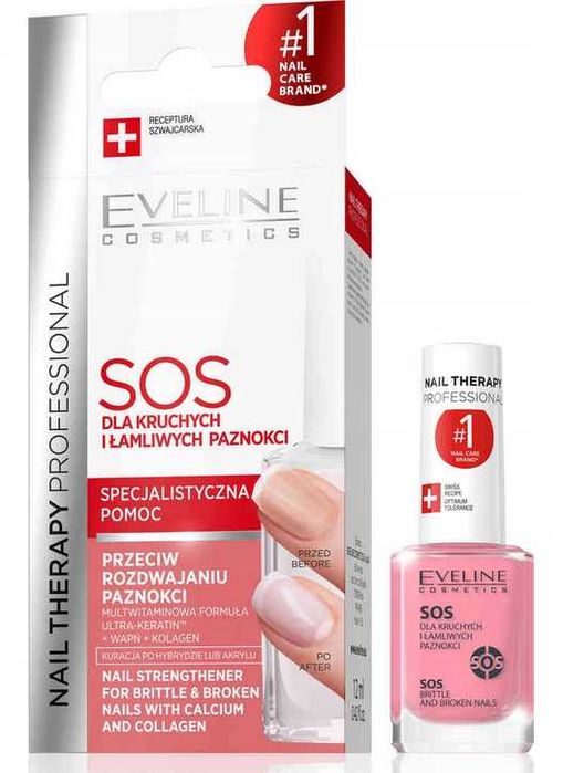 Eveline Odżywka SOS dla Kruchych i Łamliwych Paznokci 12 ml