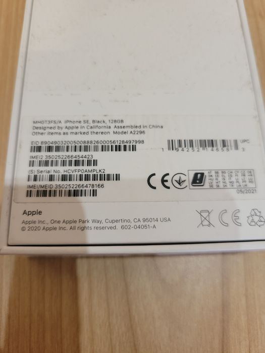 iPhone SE2 128Gb Black neverlock,ios 26.4.2