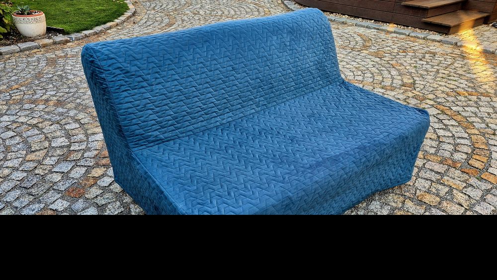 Sofa rozkładana / wersalka IKEA LYCKSELE 2-os. + pokrowiec i pojemnik
