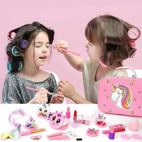 Детский чемодан с косметикой, комплект для маленьких модниц
