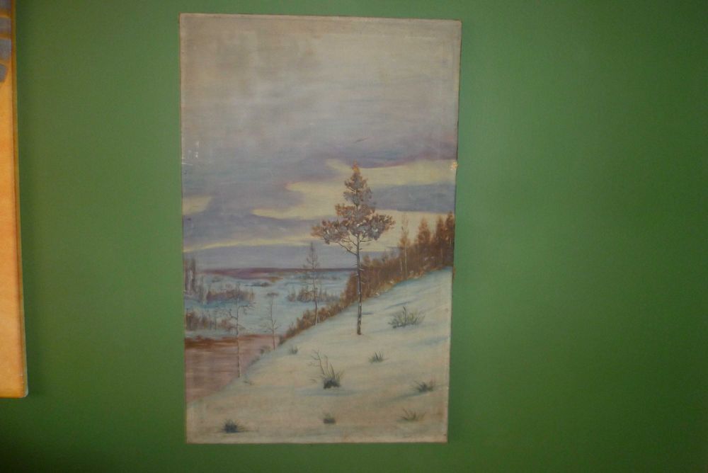 stary obraz na płótnie sygnowany 43x68 nr 3