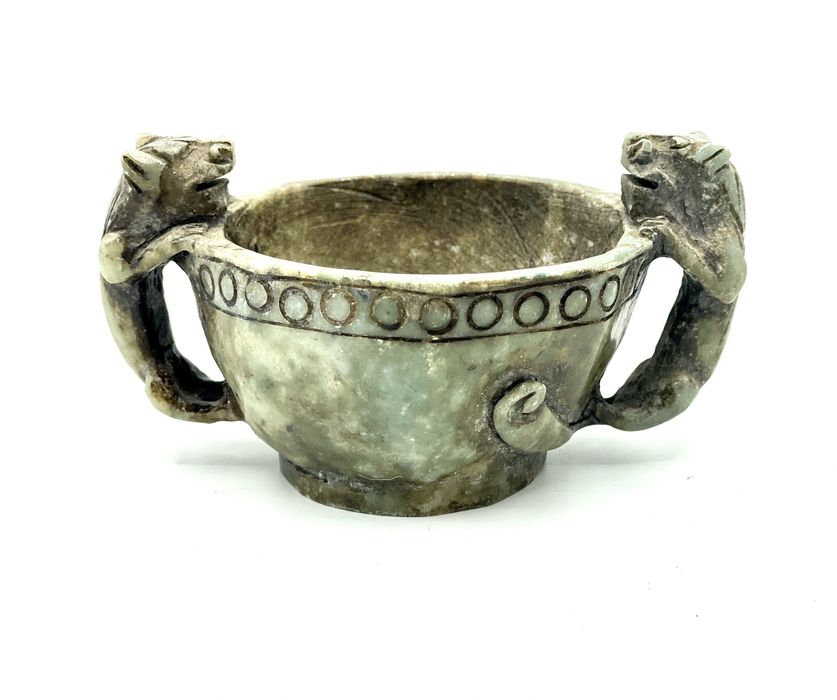 Incensário, queimador de incenso em pedra jade seculo 19