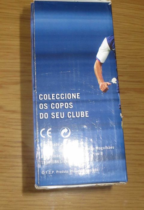 Antiguidades - Copo Oficial Pedro Emanuel, autografado com caixa