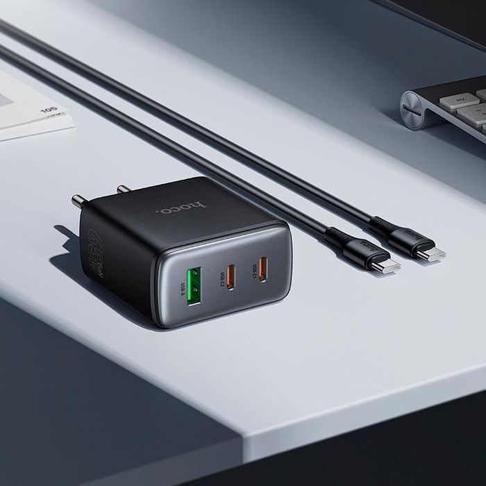 Потужний зарядний HOCO С160A 65W з кабелем Type C