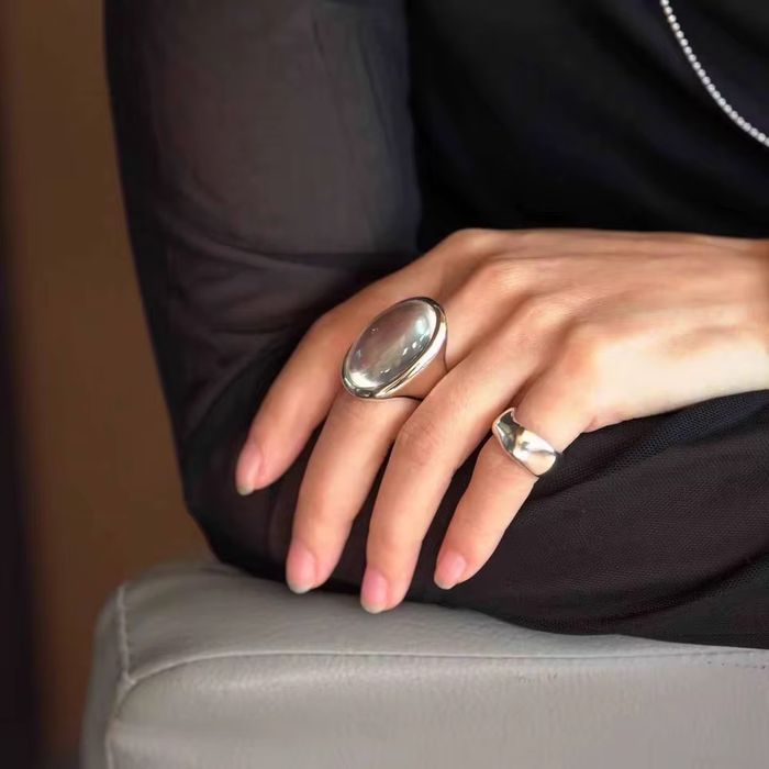 Масивна срібна каблучка Oval
