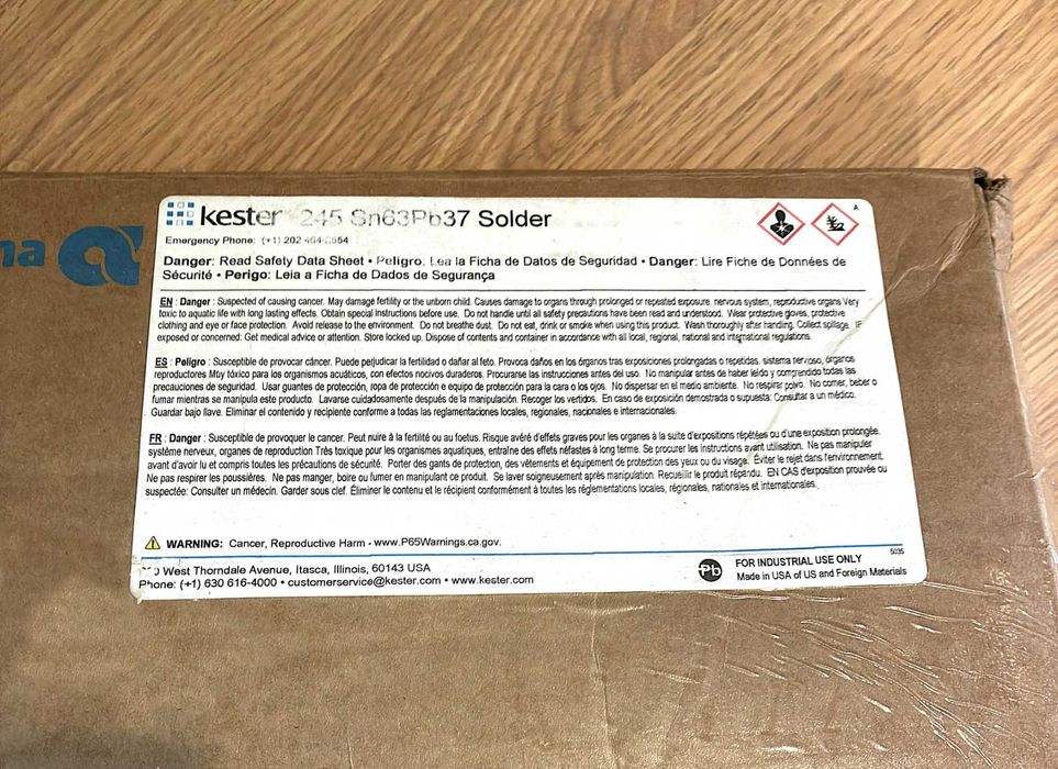 Припой/Паяльная паста Kester 245/276 [0,25-0,6мм/500g/10ml/63-37%] США