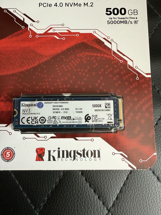 SSD Kingston NV3 500GB M.2 2280 NVMe PCIe 4.0 x4 3D NAND
