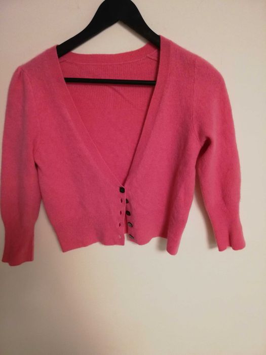 sweter 100% kaszmir Marks&Spencer xs 34 S 36 róż