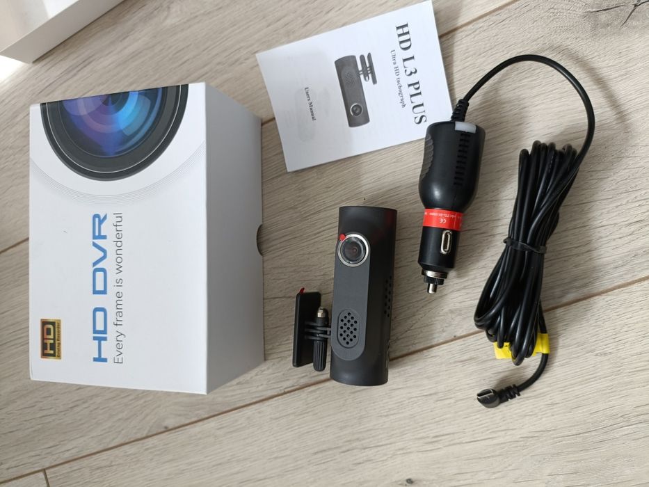 Wideorejestrator uhd 4k wifi USB c LCD 2 kamery