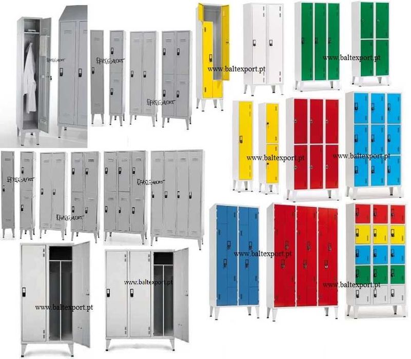 Vestiário Cacifos Metálico Simples Duplo Triplo Quadruplo Cacifos Industrial Fabrica Escolas Novo