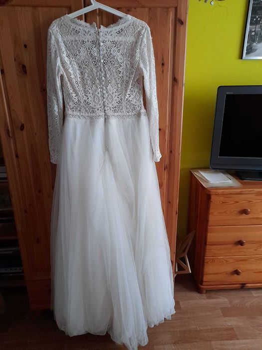 śliczna suknia ślubna - styl boho/rustykalny