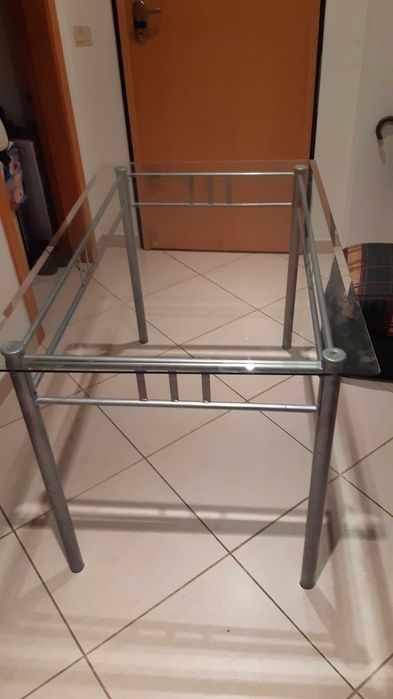 Glass-top table