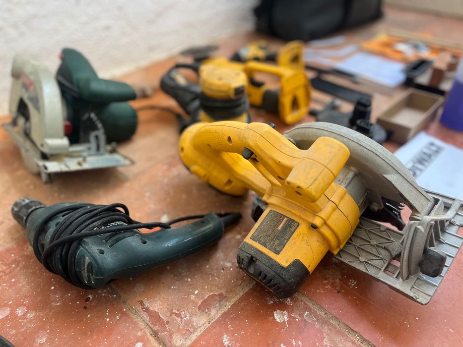 Máquinas carpintaria limpa + 6 projetos de pranchas+ ferramentas