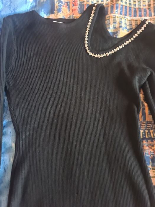 Sukienka dzianinowa czarna uni