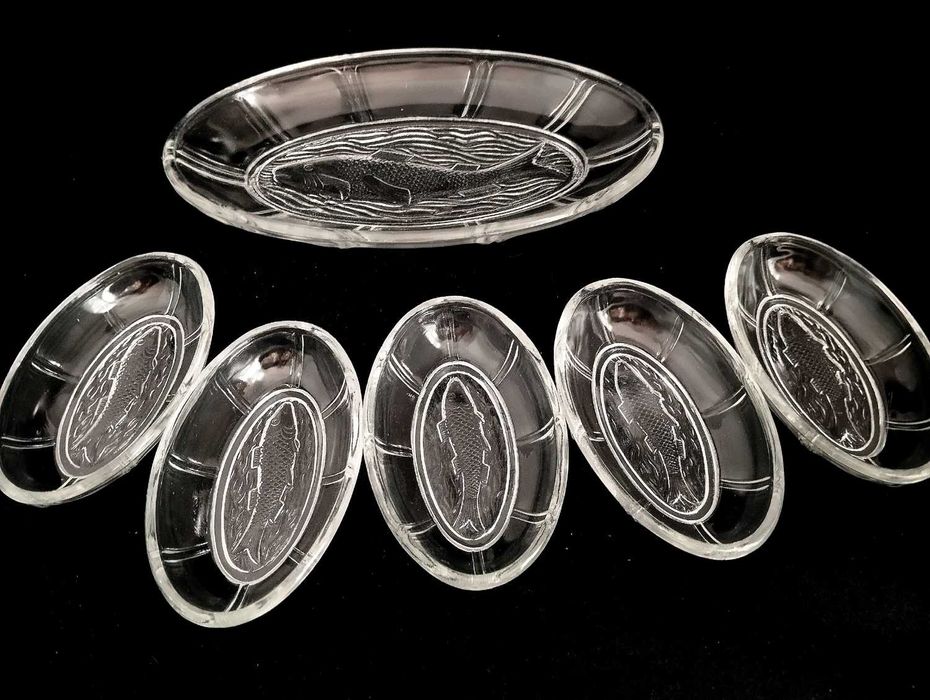 Śledziówki szklane Huta Hortensja 1+5