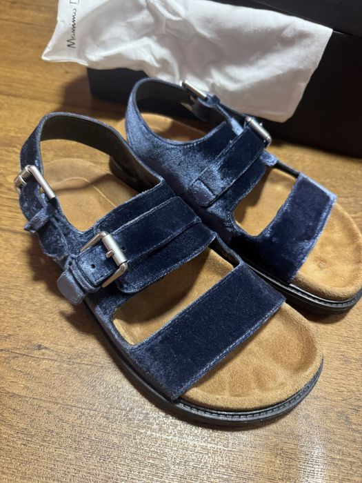 Оксамитові сандалі босоніжки Massimo Dutti