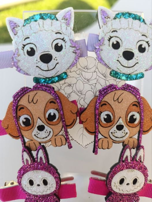 Заколочки Стіч, Скай, Лабубу, Еверест