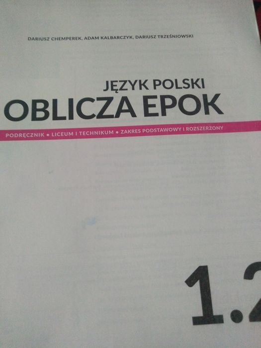 Oblicza epok 1.2 podręcznik do języka polskiego