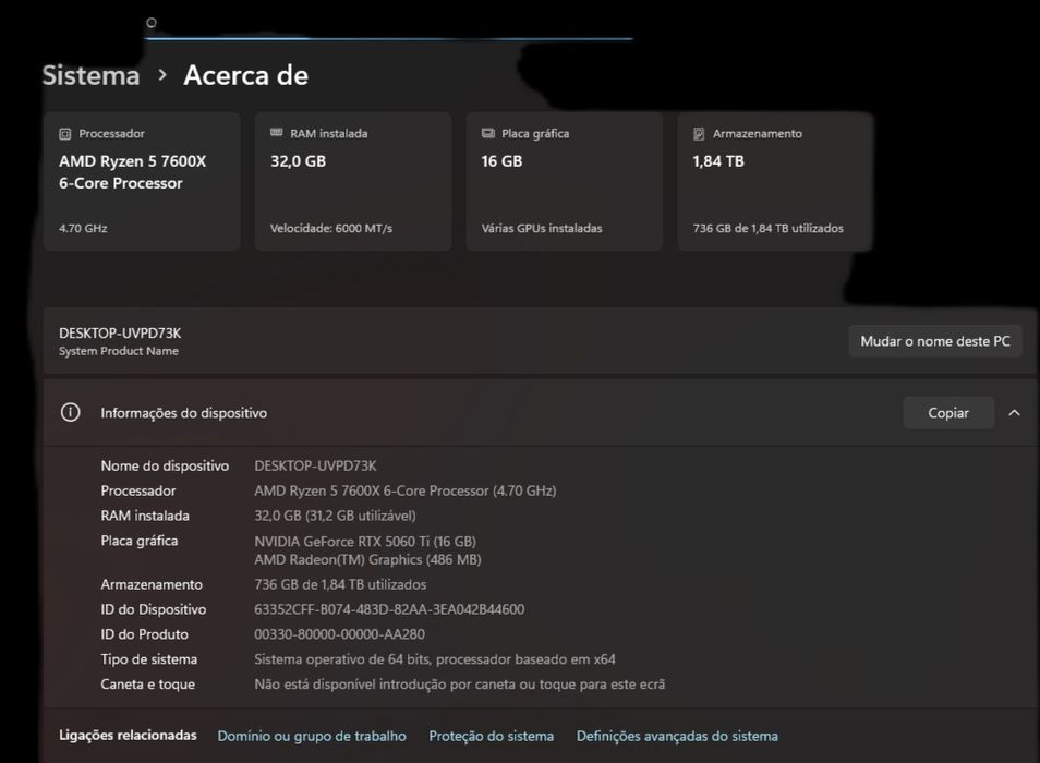 PC Gaming 4TB | RTX 5060 Ti 16GB | Ryzen 7600X | 32GB DDR5