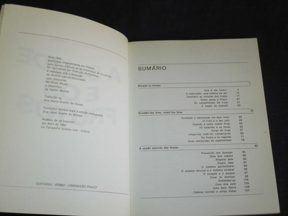 Livro A Saúde e os Frutos Micheline Bazin Verbo