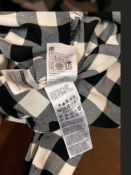 Levi’s roz. XS damska bluzka czarno biała krata wiskoza