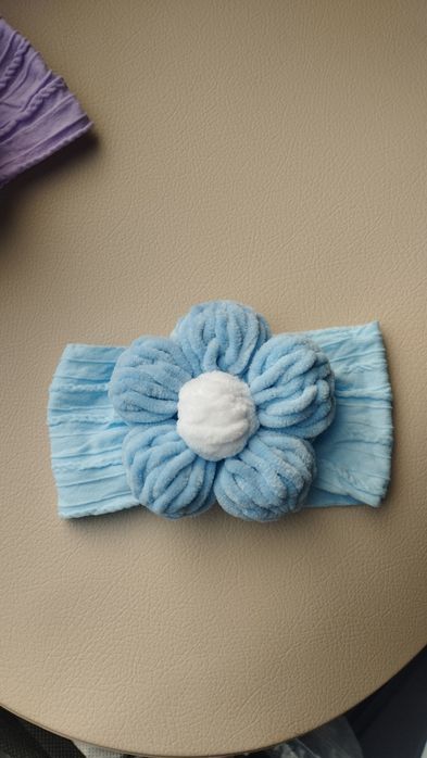 Пов'язка з квіткою, пов'язочки для дівчаток, пов'язка на весну