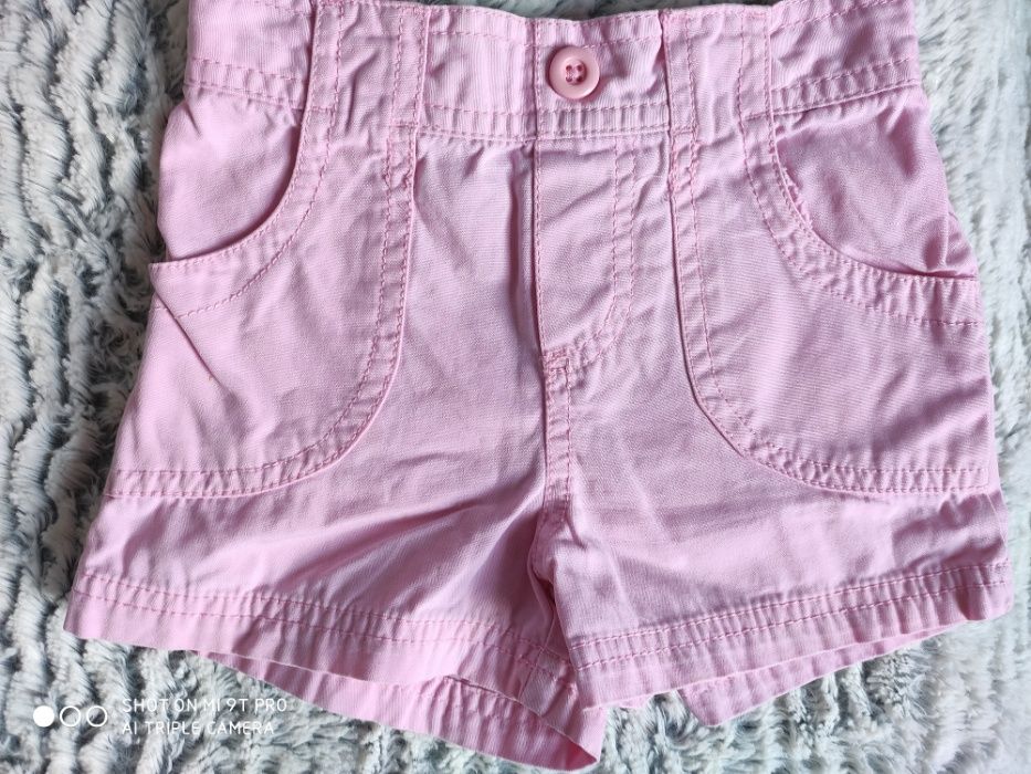 Spodnie capri markowe Janie and Jack, 2 bluzeczki -zestaw 18-24m USA