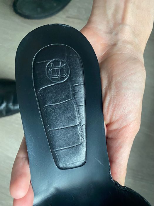 Mule skórzane Massimo Dutti