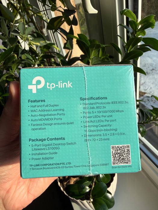 Switch TP-Link LS1005G 5x Gigabit 1000Mb/s LAN Przełącznik 10/100/1000Mb/s