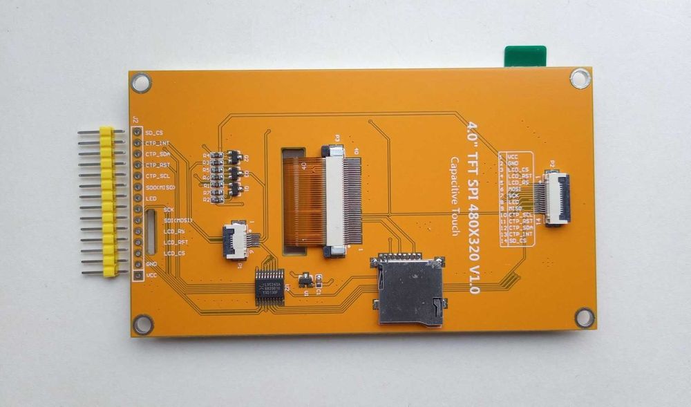 Arduino STM32 цветной дисплей 4,0" 320x480 с держателем micro SD card