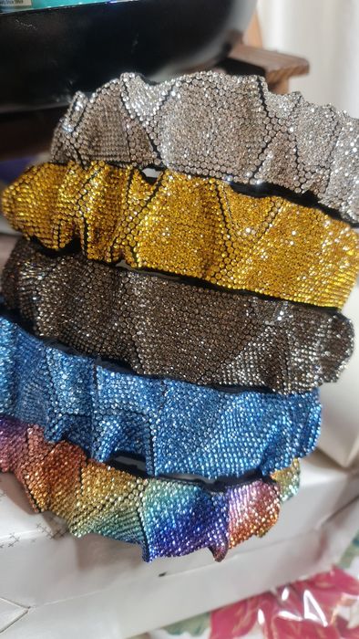 Обруч, ободок в стразах (сваровски) каміння