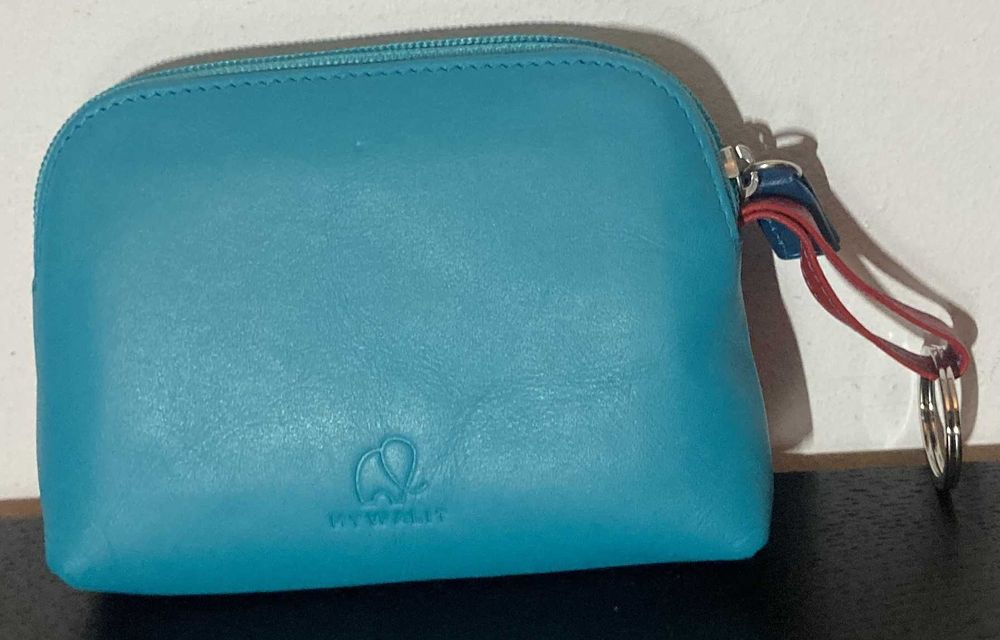 Bolsa grande para moedas em pele MYWALIT na cor Liguria