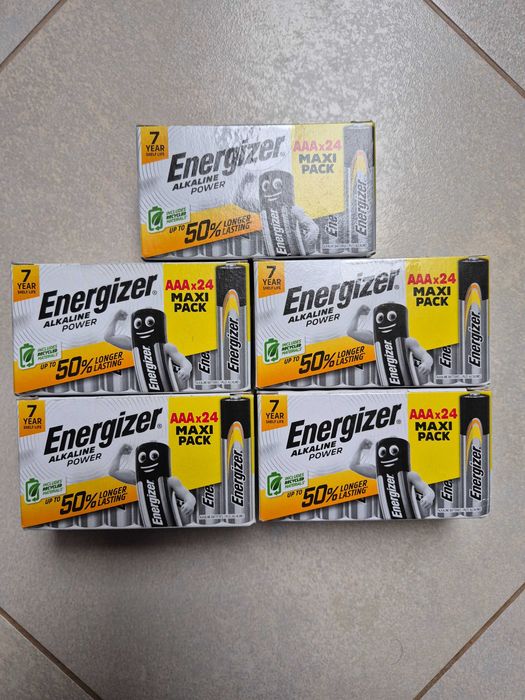 Energizer LR3 AAA Alkaline Power 5 x 24 sztuki oryginalne bardzo mocne