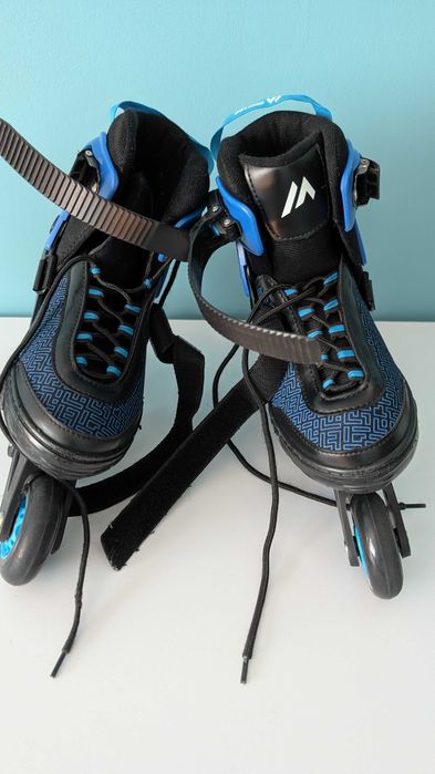 Rolki regulowane Martes Torfin Jr rozm. 37-40 czarno-niebieskie stan idealny