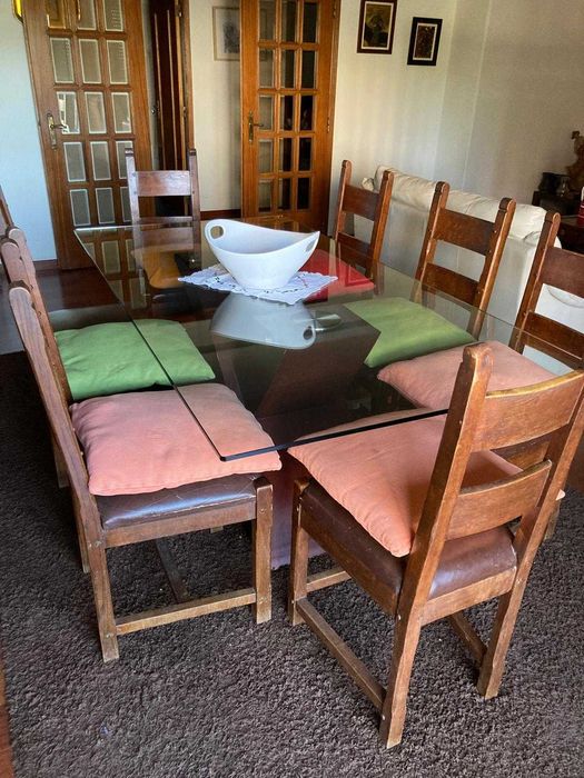 Valencia Oak 200cm Large Glass Dining Table