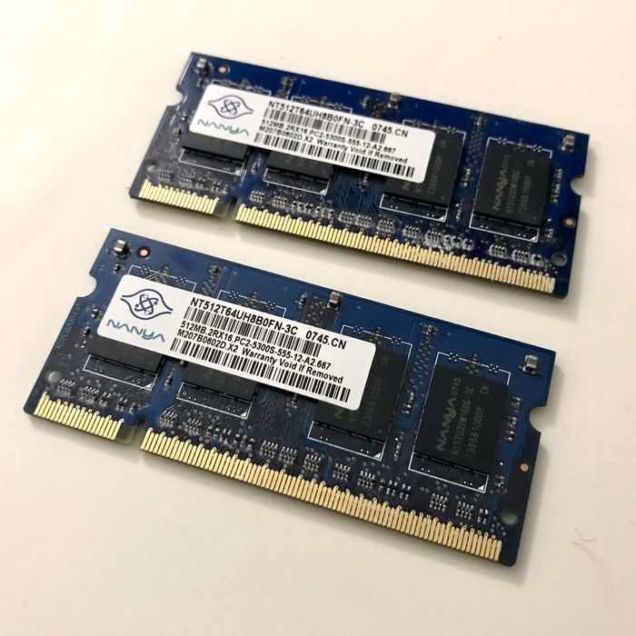 2x512mb DDR2 SDRAM Nanya