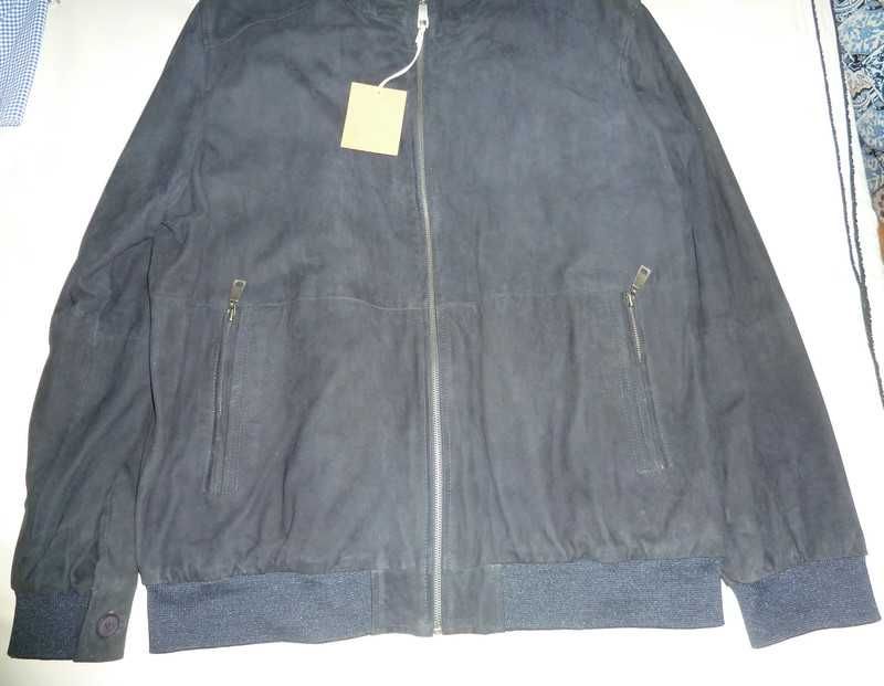 Blusão novo de camurça azul escura HI Buxter 58 / 3XL