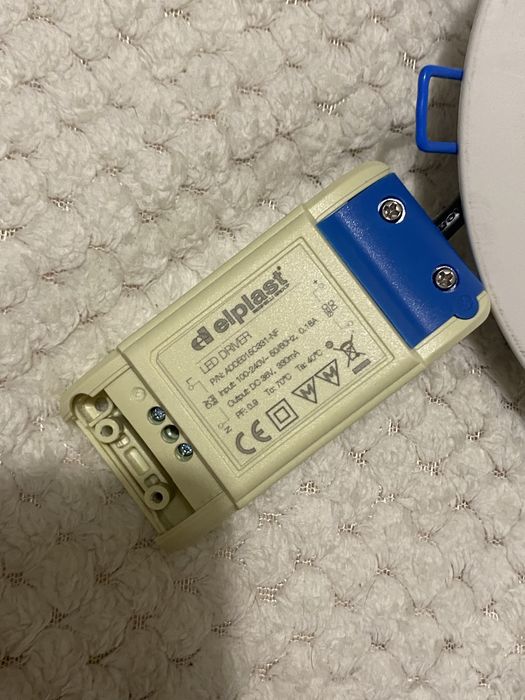 Zestaw 5 lamp LED Downlight Elplast 15W + zasilacze