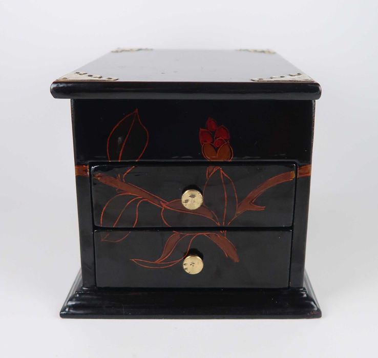 Caixa guarda joias toucador - madeira lacada