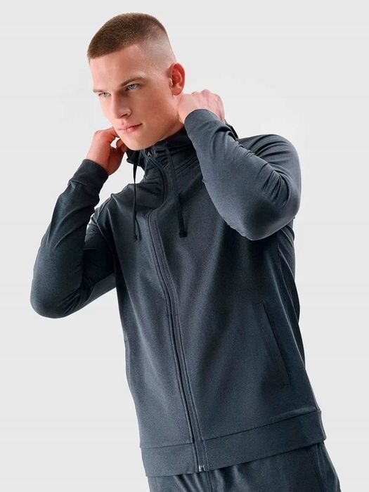 4F Męska Sportowa Bluza Z Kapturem Rozpinana Termoaktywna / Rozm Xxl