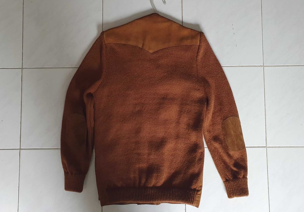 Raro Casaco / Blazer vintage, de pele de Antílope e Malha - Anos 60/70