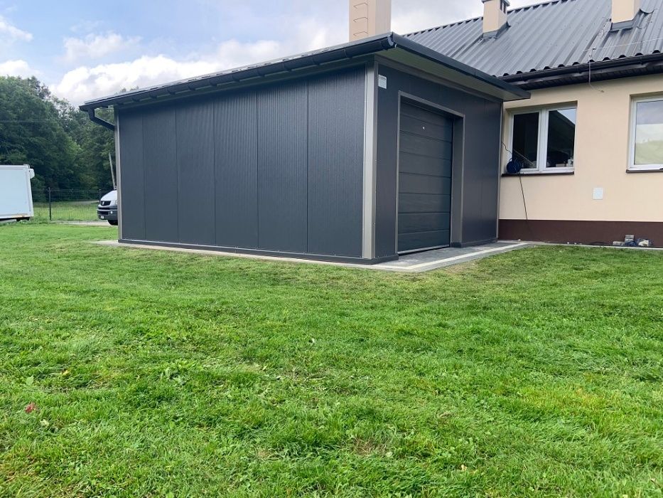 Garaż ocieplany bez zezwolenia Kontener Pawilon Płyta warstwowa 35m2